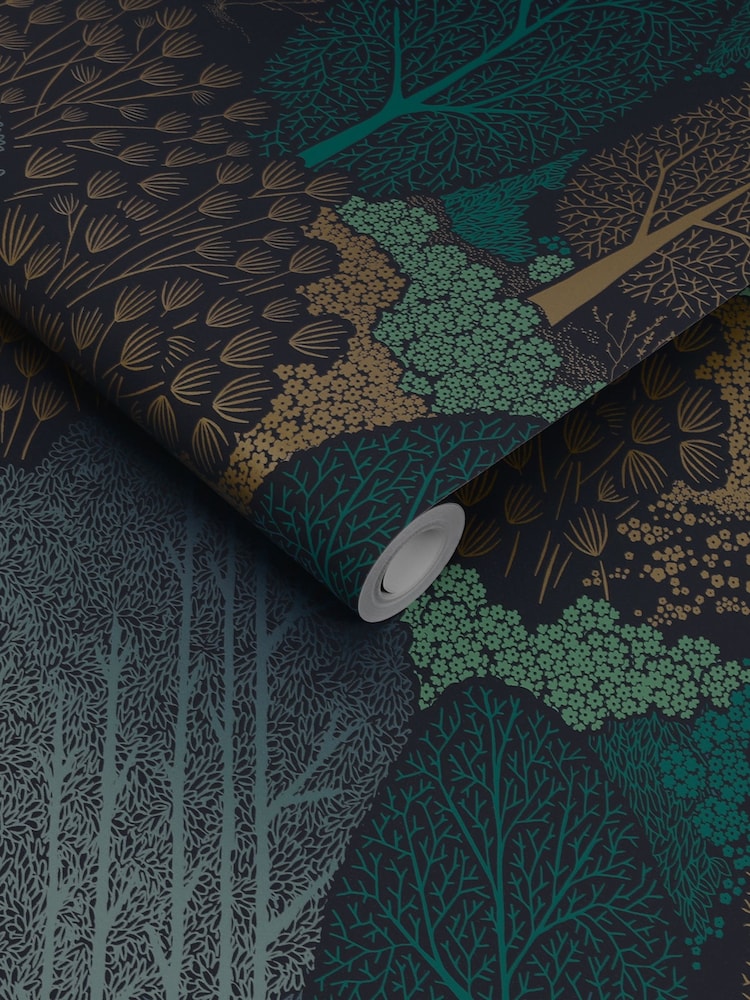 Graham & Brown Navy Scandiscape 10M Wallpaper - Image 3 of 3