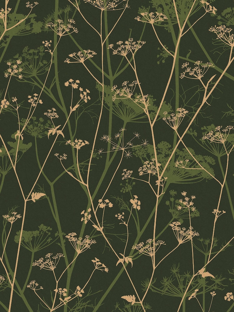 Clarissa Hulse Sage Gold Wild Chervil 10M Wallpaper - Image 2 of 4
