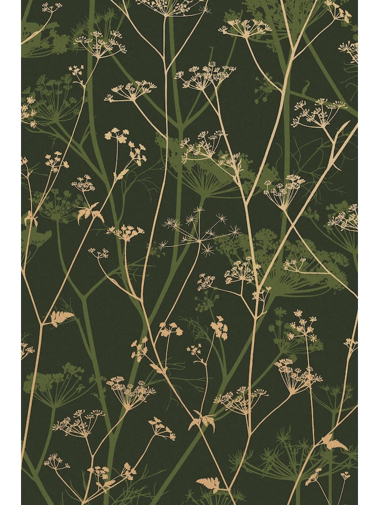 Clarissa Hulse Sage Gold Wild Chervil 10M Wallpaper - Image 4 of 4