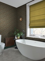 Graham & Brown Bottle Green Empress Grasscloth 10M Wallpaper - Image 1 of 3
