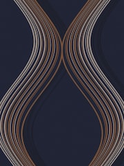 Graham & Brown Navy Euphoria 10M Wallpaper - Image 2 of 3