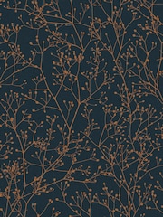 Clarissa Hulse Midnight Copper Gypsophila 10M Wallpaper - Image 2 of 4