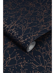 Clarissa Hulse Midnight Copper Gypsophila 10M Wallpaper - Image 3 of 4