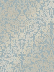Graham & Brown Duck Egg Hartley Damask Wedgewood 10M Wallpaper - Image 2 of 3