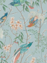 Graham & Brown Noon Sky Clavering Birds 10M Wallpaper - Image 2 of 3