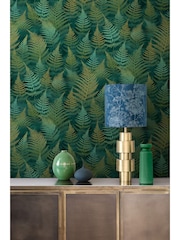 Clarissa Hulse Green Woodland Fern Emerald 10M Wallpaper - Image 1 of 3