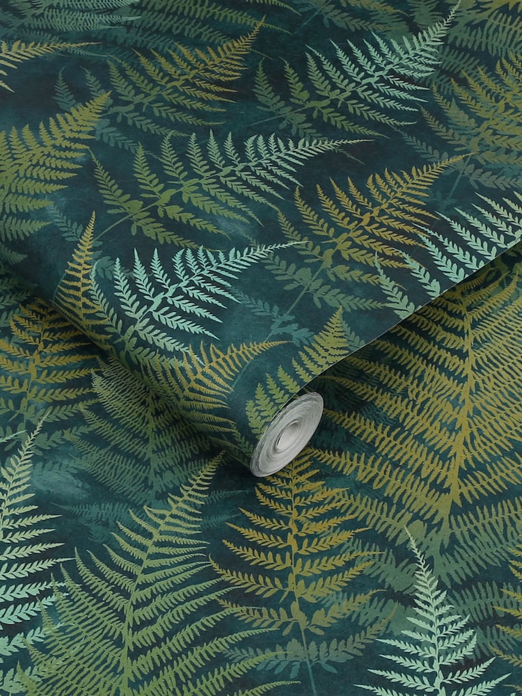 Clarissa Hulse Green Woodland Fern Emerald 10M Wallpaper - Image 3 of 3