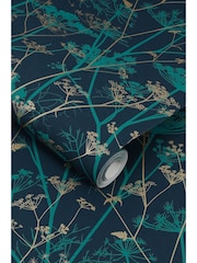 Clarissa Hulse Kingfisher Gold Wild Chervil 10M Wallpaper - Image 3 of 4