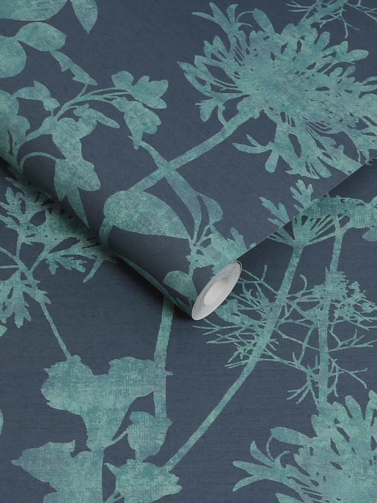 Graham & Brown Teal Esther 10M Wallpaper - Image 3 of 3