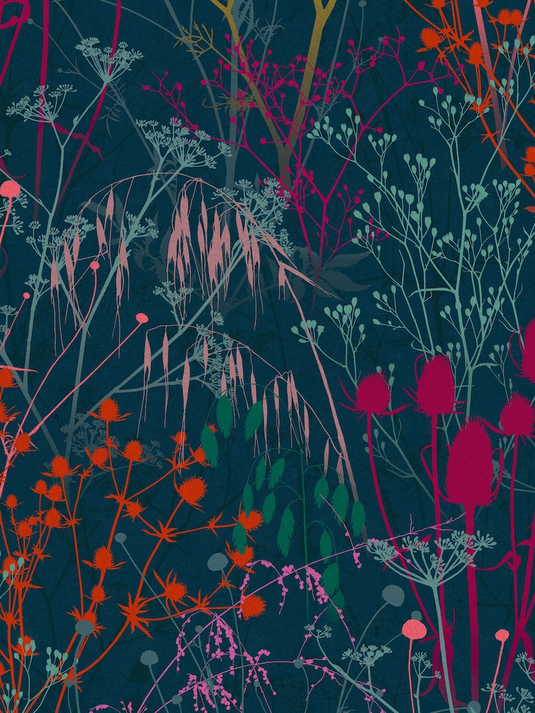 Clarissa Hulse Blue Summer Border 10M Wallpaper - Image 2 of 3