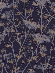 Clarissa Hulse Purple Wild Chervil Blackberry And Gold 10M Wallpaper - Image 2 of 4