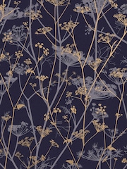 Clarissa Hulse Purple Wild Chervil Blackberry And Gold 10M Wallpaper - Image 4 of 4