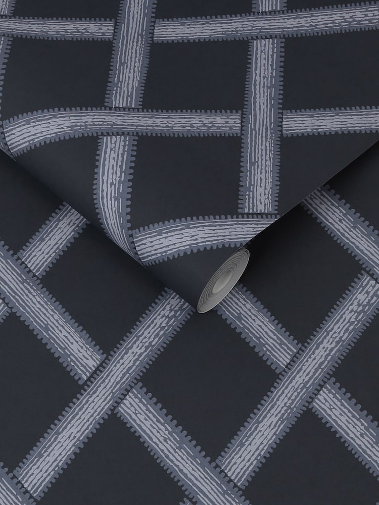 Graham & Brown Navy Greenskeeper Geo 10M Wallpaper - Image 3 of 3