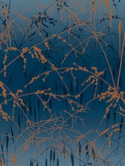 Clarissa Hulse Navy Copper Meadow Grass French 10M Wallpaper - Image 2 of 3