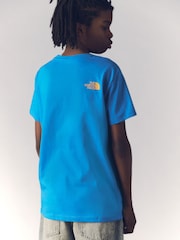 The North Face Blue Teen Simple Dome Short Sleeve 100% Cotton T-Shirt - Image 2 of 6