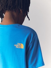 The North Face Blue Teen Simple Dome Short Sleeve 100% Cotton T-Shirt - Image 3 of 6
