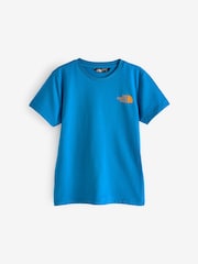 The North Face Blue Teen Simple Dome Short Sleeve 100% Cotton T-Shirt - Image 6 of 6