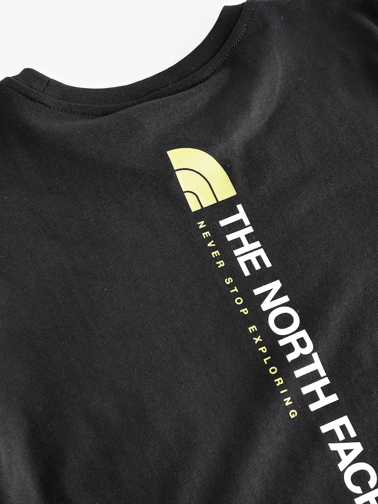 The North Face Black Teen Vertical Never Stop Exploring 2 Short Sleeve 100% Cotton T-Shirt - Image 10 of 10 The North Face Black Teen Vertical Never Stop Exploring 2 Short Sleeve 100% Cotton T-Shirt - Image 10 of 10