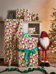 Kawai Santa Extra Wide, 10m Christmas Wrapping Paper - Image 1 of 4