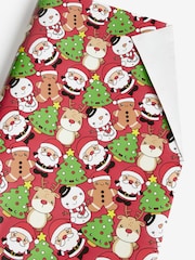 Kawai Santa Extra Wide, 10m Christmas Wrapping Paper - Image 3 of 4