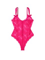 Victoria's Secret Forever Pink Archive Lace Triangle Bodysuit - Image 3 of 3