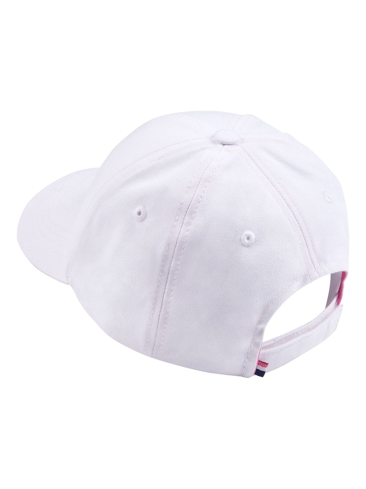U.S. Polo Assn. White Girls Double Horsemen Canvas 100% Cotton Cap - Image 2 of 2