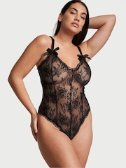 Victoria's Secret Black Archive Lace Triangle Bodysuit - Image 2 of 3
