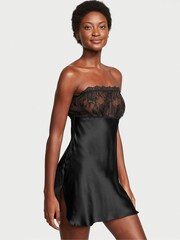 Victoria's Secret Black Archive Lace Strapless Slip Dress - Image 1 of 1