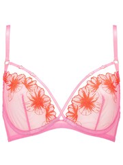 Ann Summers Pink Entrancing Floral Mesh Non Pad Plunge Bra - Image 5 of 5