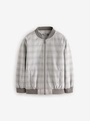 Light Grey Check Bomber Jacket - Image 1 of 1