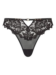 Ann Summers Black Deep Desire PU and Lace Thong - Image 5 of 5