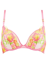 Ann Summers Pink Breeze Embroidered Non Pad Plunge Bra - Image 5 of 5