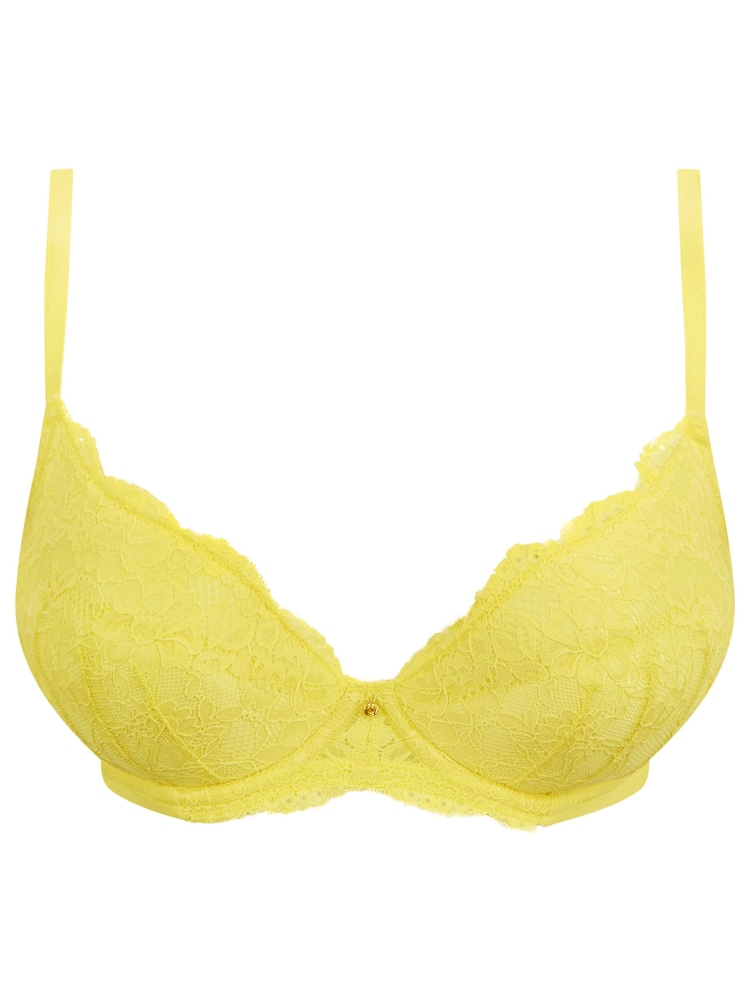 Ann Summers Yellow Sexy Lace Planet Padded Plunge Bra - Image 5 of 5