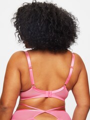 Ann Summers Pink Breeze Embroidered Non Pad DD+ Plunge Bra - Image 3 of 6