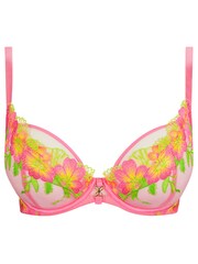 Ann Summers Pink Breeze Embroidered Non Pad DD+ Plunge Bra - Image 6 of 6