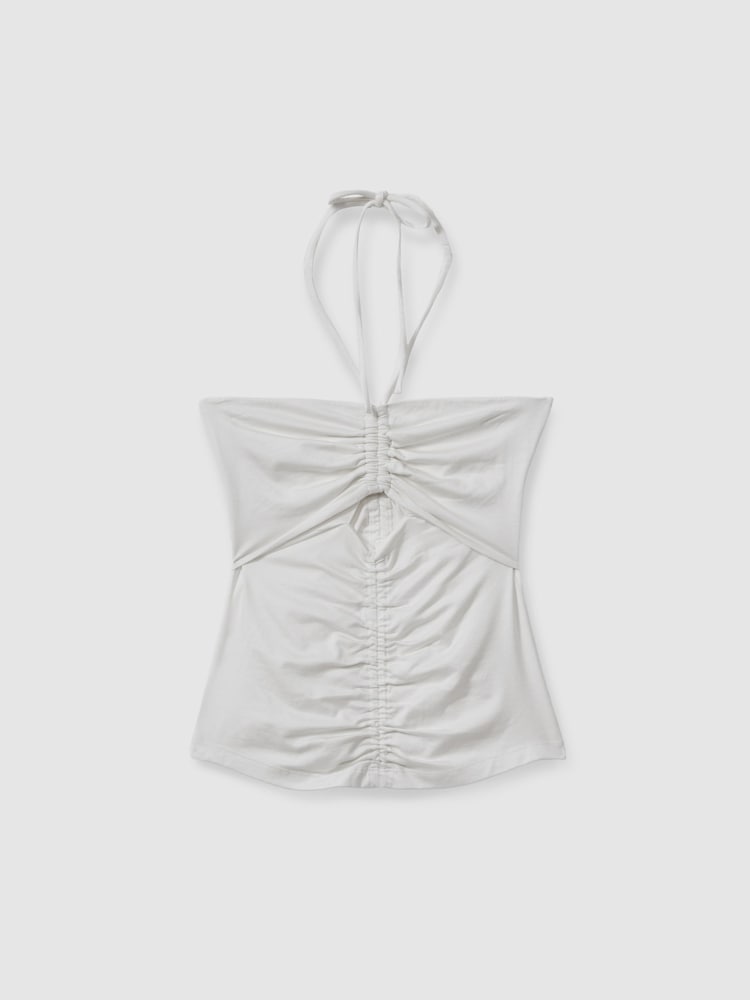 Top con cuello halter fruncido Solare de Reiss - Imagen 2 de 5 Top con cuello halter fruncido Solare de Reiss - Imagen 2 de 5
