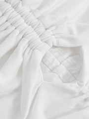 Reiss Cream Solare Ruched Halterneck Top - Image 5 of 5