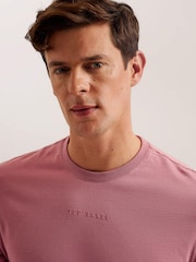Ted Baker Pink Wiskin Regular Branded T-Shirt - Image 4 of 5