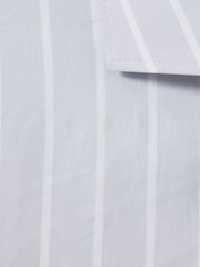 Reiss Blue/White Omar Cotton Striped Cutaway Collar Shirt - Image 6 of 6