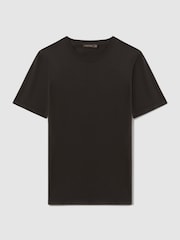 Oscar Jacobson Knitted Cotton Crew Neck T-Shirt - Image 1 of 6