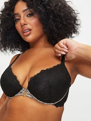 Ann Summers Black Animal Untameable Padded Plunge Bra - Image 5 of 8