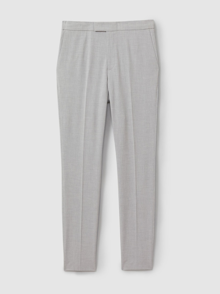 Reiss Grey Found Slim-Fit Drawstring Trousers - Image 2 of 6