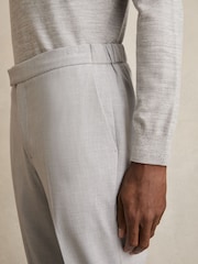 Reiss Grey Found Slim-Fit Drawstring Trousers - Image 4 of 6