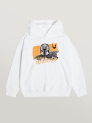 Rags & Rascals White Star Wars Mandalorian & Grogu Adventure Hoodie - Image 1 of 3