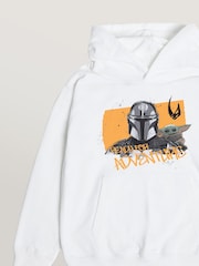 Rags & Rascals White Star Wars Mandalorian & Grogu Adventure Hoodie - Image 2 of 3