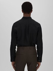 Oscar Jacobson Linen Button Down Collar Shirt - Image 4 of 5