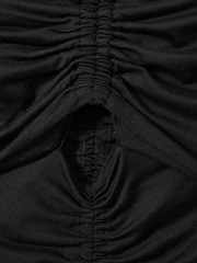 Reiss Black Solare Ruched Halterneck Top - Image 6 of 6