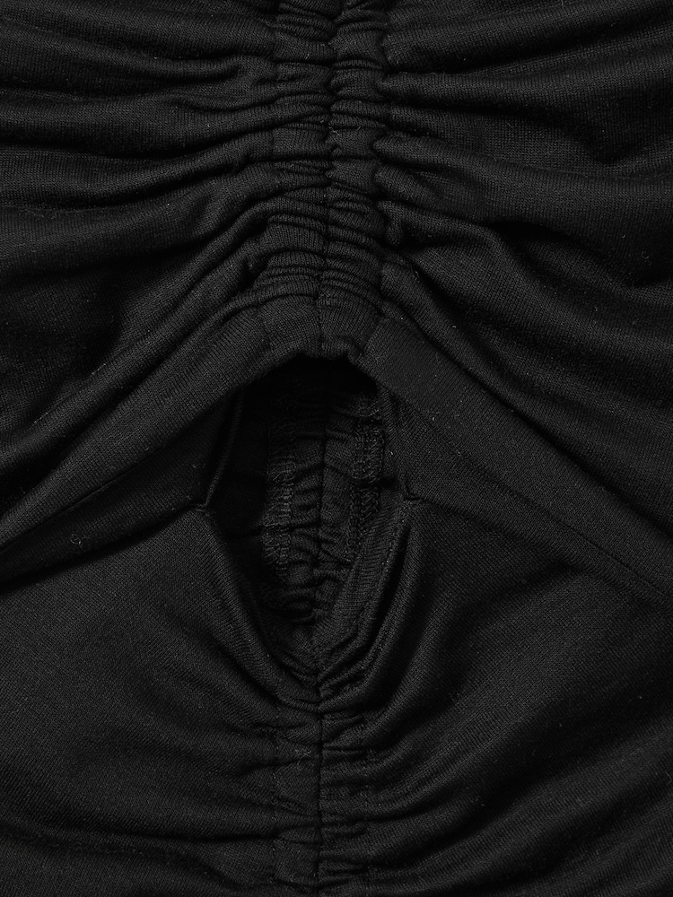 Reiss Black Solare Ruched Halterneck Top - Image 6 of 6