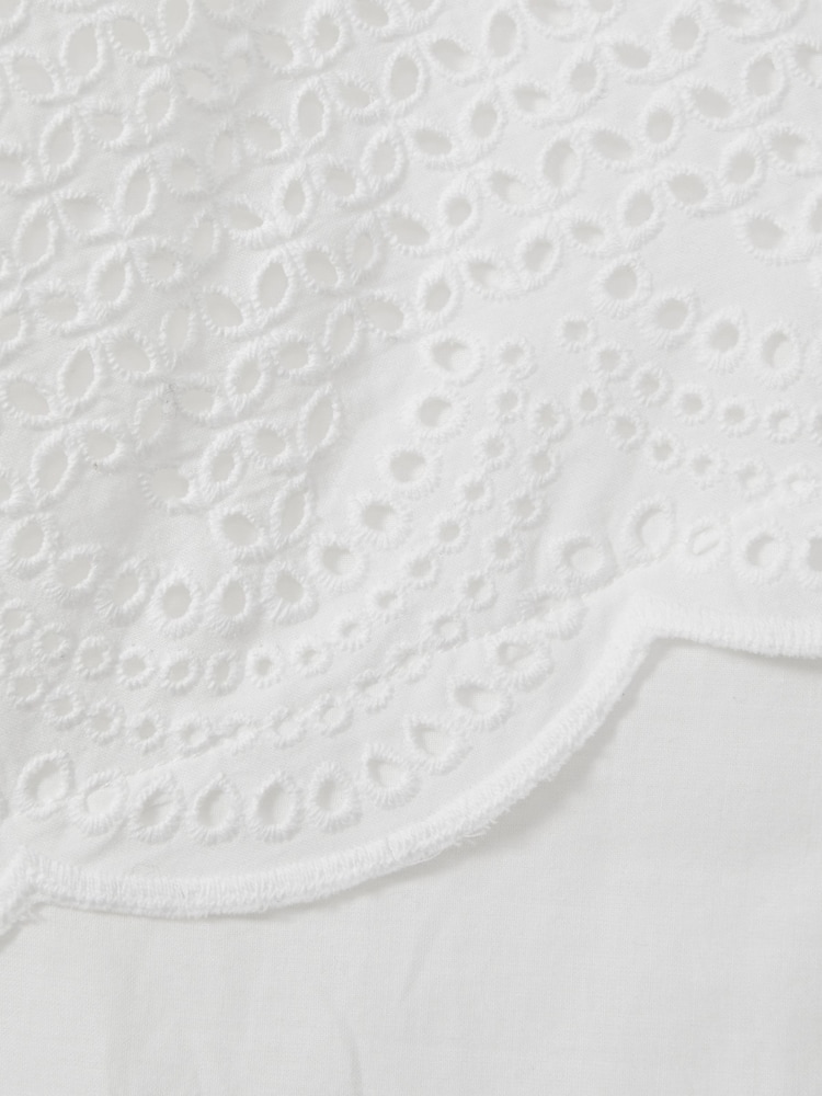 Reiss White Tate Cotton Broderie Maxi Dress - Image 6 of 6