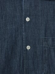 Oscar Jacobson Denim Cutaway Collar Shirt - Image 5 of 5